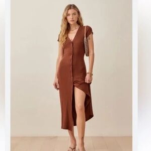 Reformation Cypress button down Dress XS